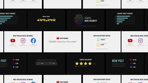 Infographic - Social Media After Effects stock