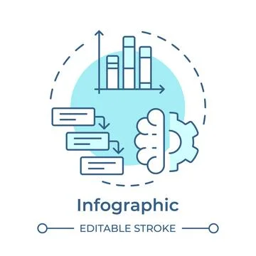 Infographic soft blue concept icon Stock Illustration