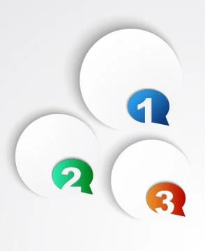 Infographic with speech bubbles Stock Illustration