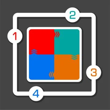 Infographic (square) 4 options Stock Illustration