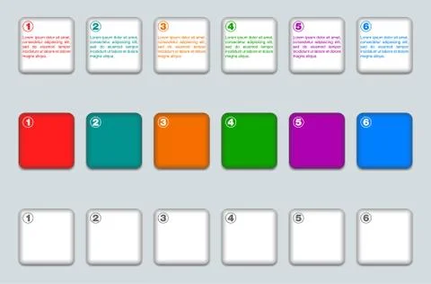 Infographic - square shapes Stock Illustration