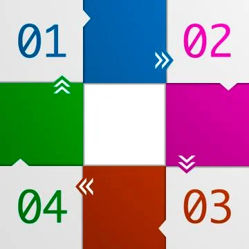 Infographic square template Stock Illustration