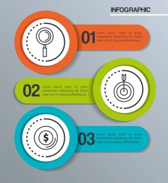 Infographic statistics with business elements Stock Illustration