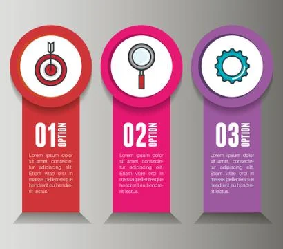 Infographic statistics with business elements Stock Illustration