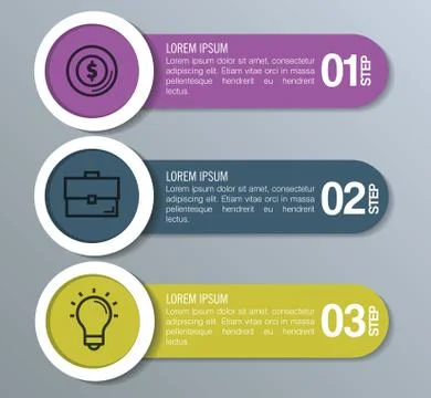 Infographic statistics with business elements Stock Illustration