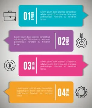 Infographic statistics with business elements Illustrazione stock