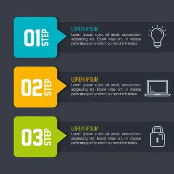 Infographic statistics with business elements Stock Illustration