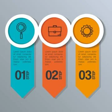 Infographic statistics with business elements Stock Illustration