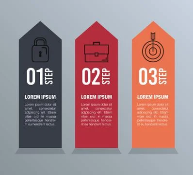 Infographic statistics with business elements Stock Illustration