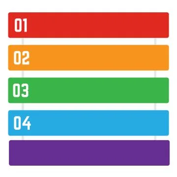 Infographic step. Labels, tab with options. Creative presentation banner step Illustrazione stock