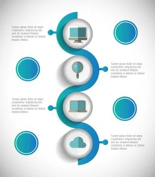 Infographic step office icon. Vector graphic Stock-Illustration