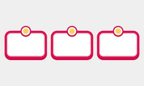 Infographic Step Text Box Design with Colorful Frames and Rounded Elements Stock Illustration
