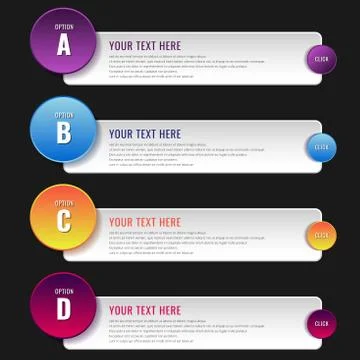 Infographic steps options geometric element with space for your text Illustrazione stock