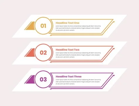 Infographic steps or process with abstract shapes Stock Illustration