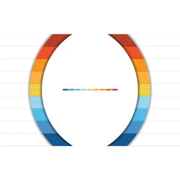 Infographic Strips and semicircle 9 position Stock Illustration