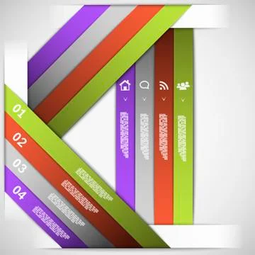 Infographic strips template Stock Illustration