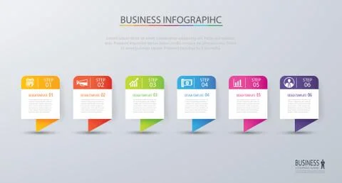 Infographic tab design vector and marketing template business. Can be used .. Illustrazione stock