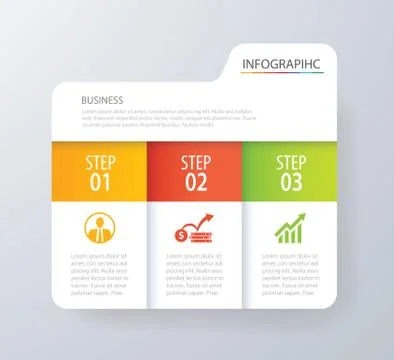 Infographic tab index design vector and marketing template business. Can be.. Stock Illustration