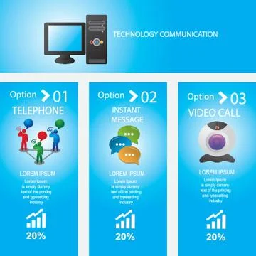 Infographic Of Technology Communication Illustrazione stock