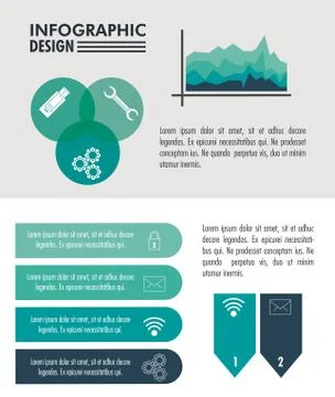 Infographic technology design Stock Illustration