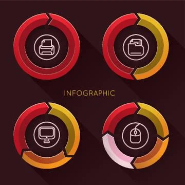 Infographic of technology 스톡 일러스트