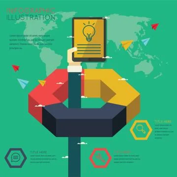 Infographic of technology 库存插图