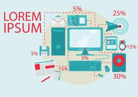 Infographic Of Technology Illustrazione stock
