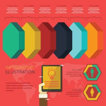 Infographic of technology usage Stock Illustration