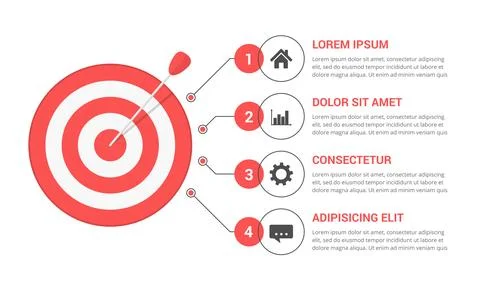 Infographic Tempate with Target Stock Illustration