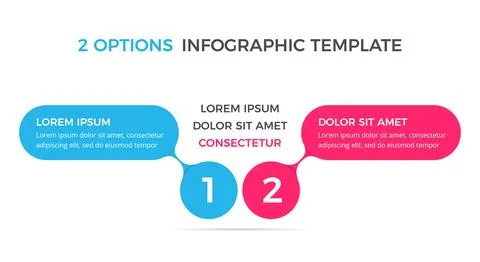 Infographic Template with 2 Options Stock-Illustration