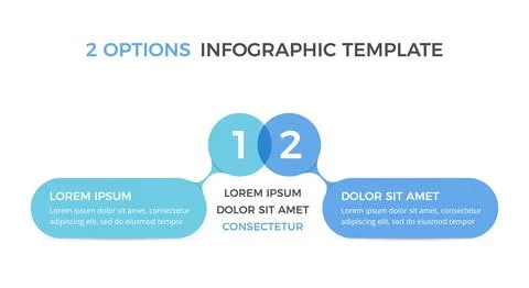 Infographic Template with 2 Options Stock-Illustration