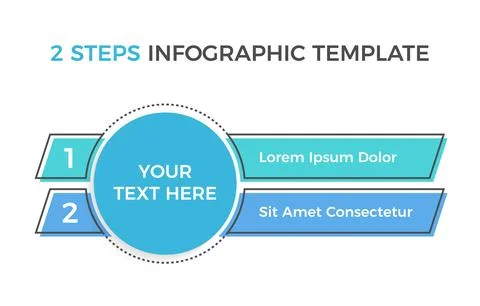 Infographic Template with 2 Steps Stock Illustration