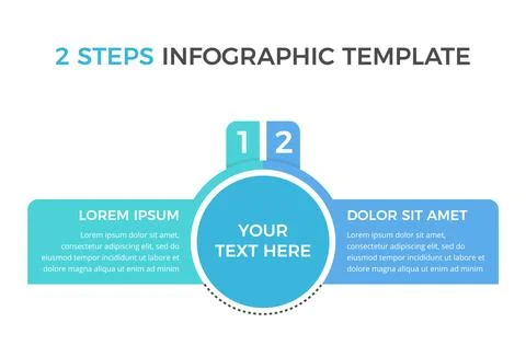 Infographic Template with 2 Steps Stock Illustration