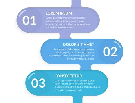 Infographic Template with 3 Elements イラスト素材