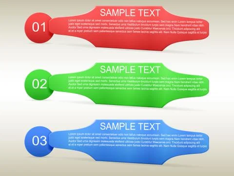 Infographic template 3 options Stock Illustration