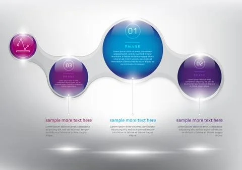 Infographic template for 3 options. Stock Illustration