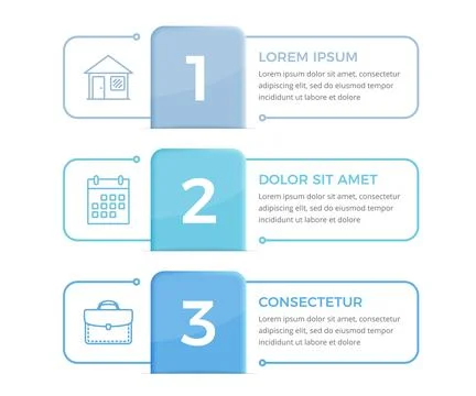 Infographic Template with 3 Options Stock Illustration