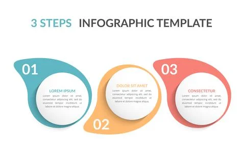 Infographic Template with 3 Steps Illustrazione stock