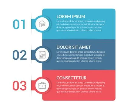 Infographic Template with 3 Steps Illustrazione stock
