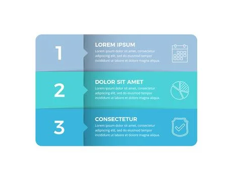 Infographic Template with 3 Steps Illustrazione stock