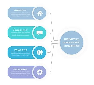 Infographic Template with 4 Elements Stock-Illustration