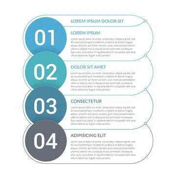 Infographic Template with 4 Steps Stock Illustration