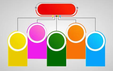 Infographic template with 5 option Stock Illustration