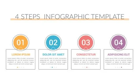 Infographic Template with 5 Steps Stock Illustration