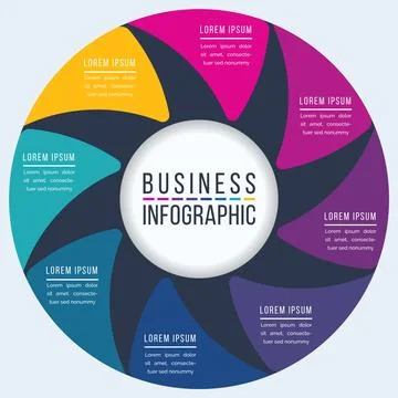 Infographic template 8 options, objects, elements or steps business information Иллюстрация