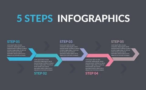 Infographic Template with Arrows Stock Illustration