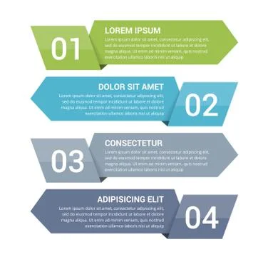 Infographic Template with Arrows Stock Illustration