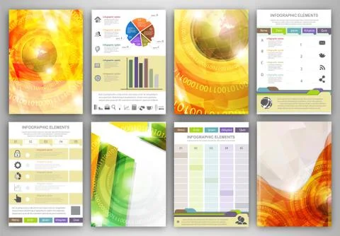 Infographic template backgrounds Stock Illustration