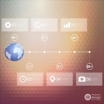 Infographic template for business design, triangle design vector illustration 스톡 일러스트