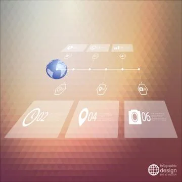 Infographic template for business design, triangle design vector illustration Stock Illustration